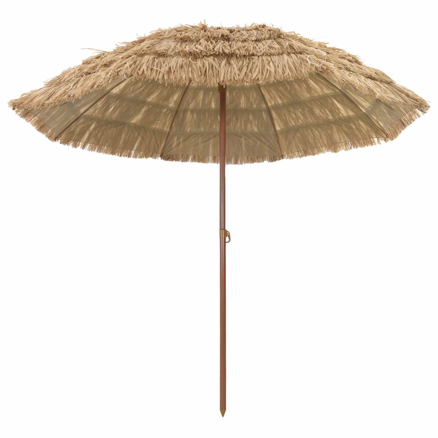 Parasol de Plajă natural 255 x 255 x 255 cm Poliester și oțel