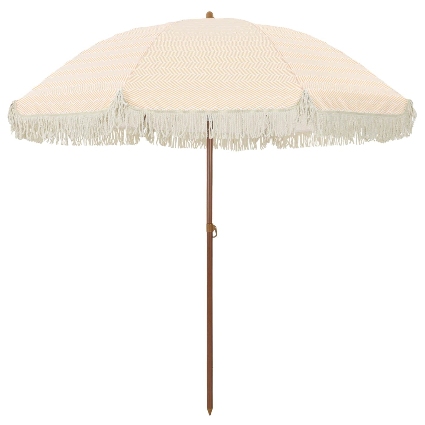 Parasol de Plajă Galben și alb 205 x 205 x 210 cm