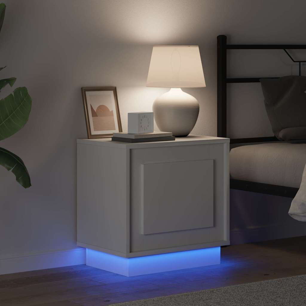 Dulap de noapte Alb 44 x 34,5 x 45 cm Lemn compozit