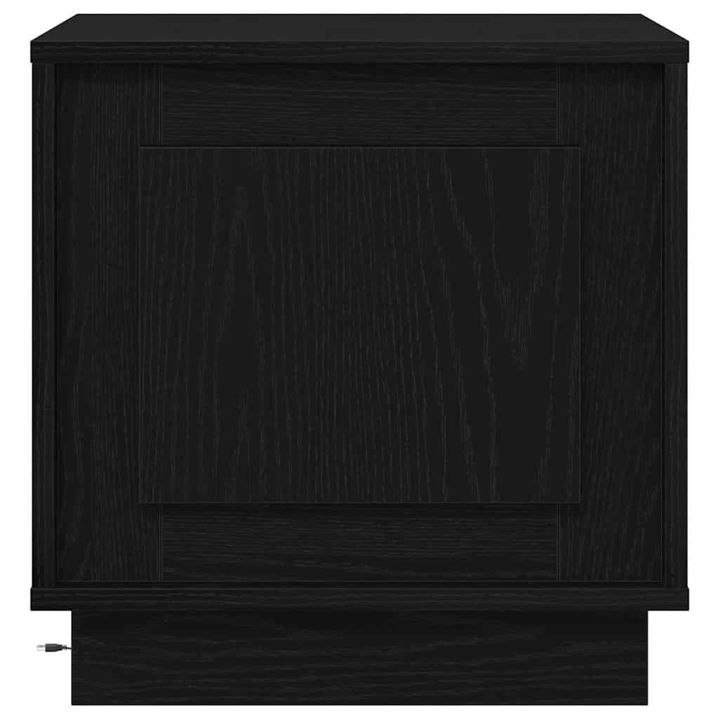 Dulap de noapte cu 2 pcs Negru 44 x 34.5 x 45 cm Lemn compozit