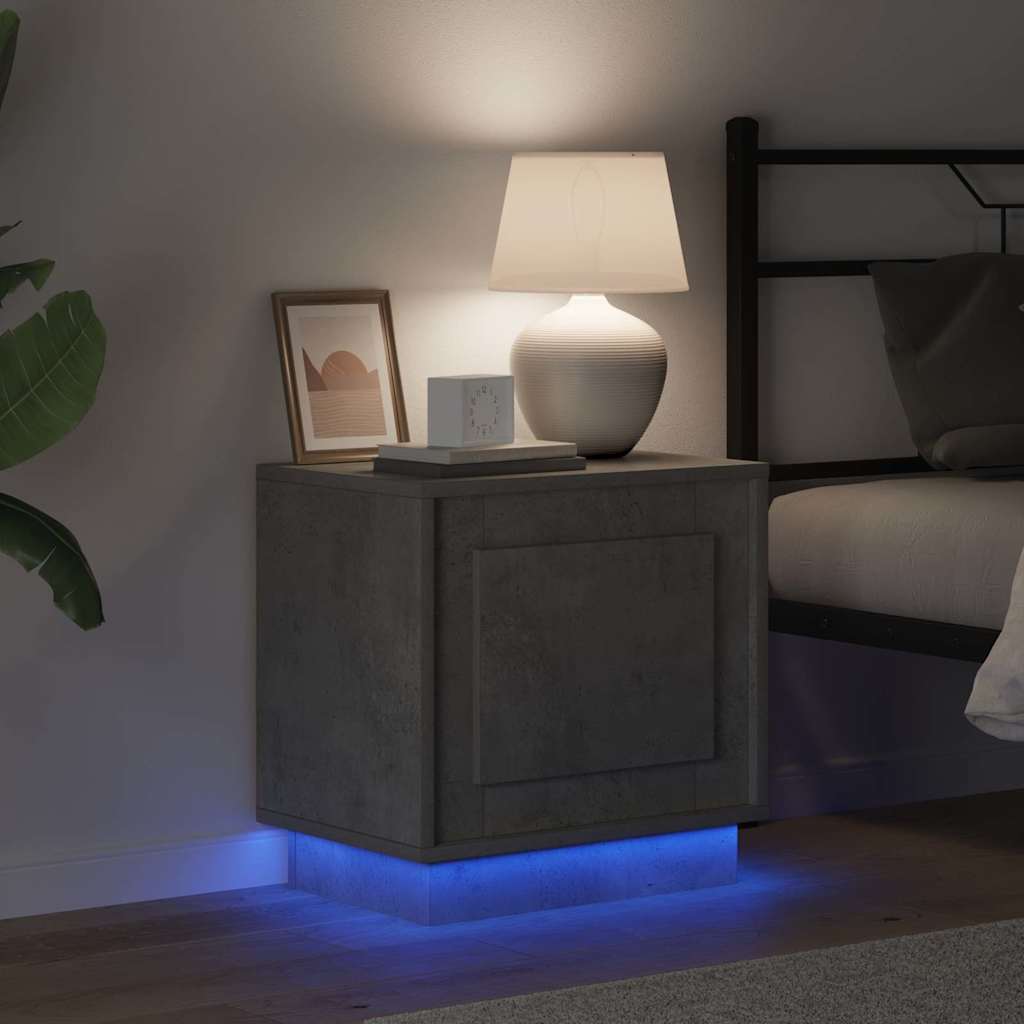 Dulap de noapte 2 pcs Gri din beton 44 x 34,5 x 45 cm