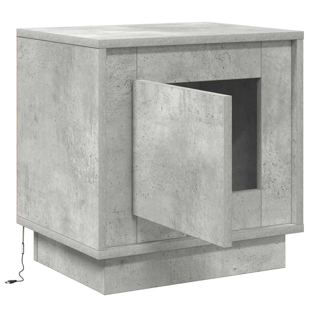 Dulap de noapte 2 pcs Gri din beton 44 x 34,5 x 45 cm