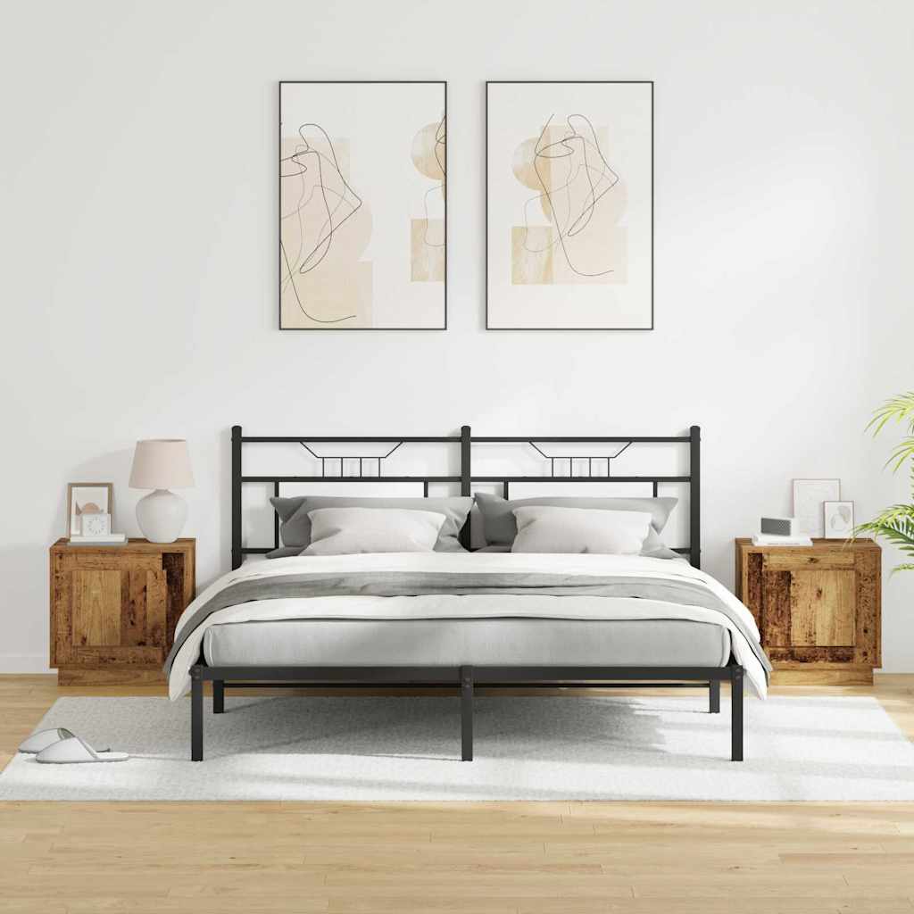 Dulap de noapte 2 pcs Lemn vechi 44 x 34,5 x 45 cm