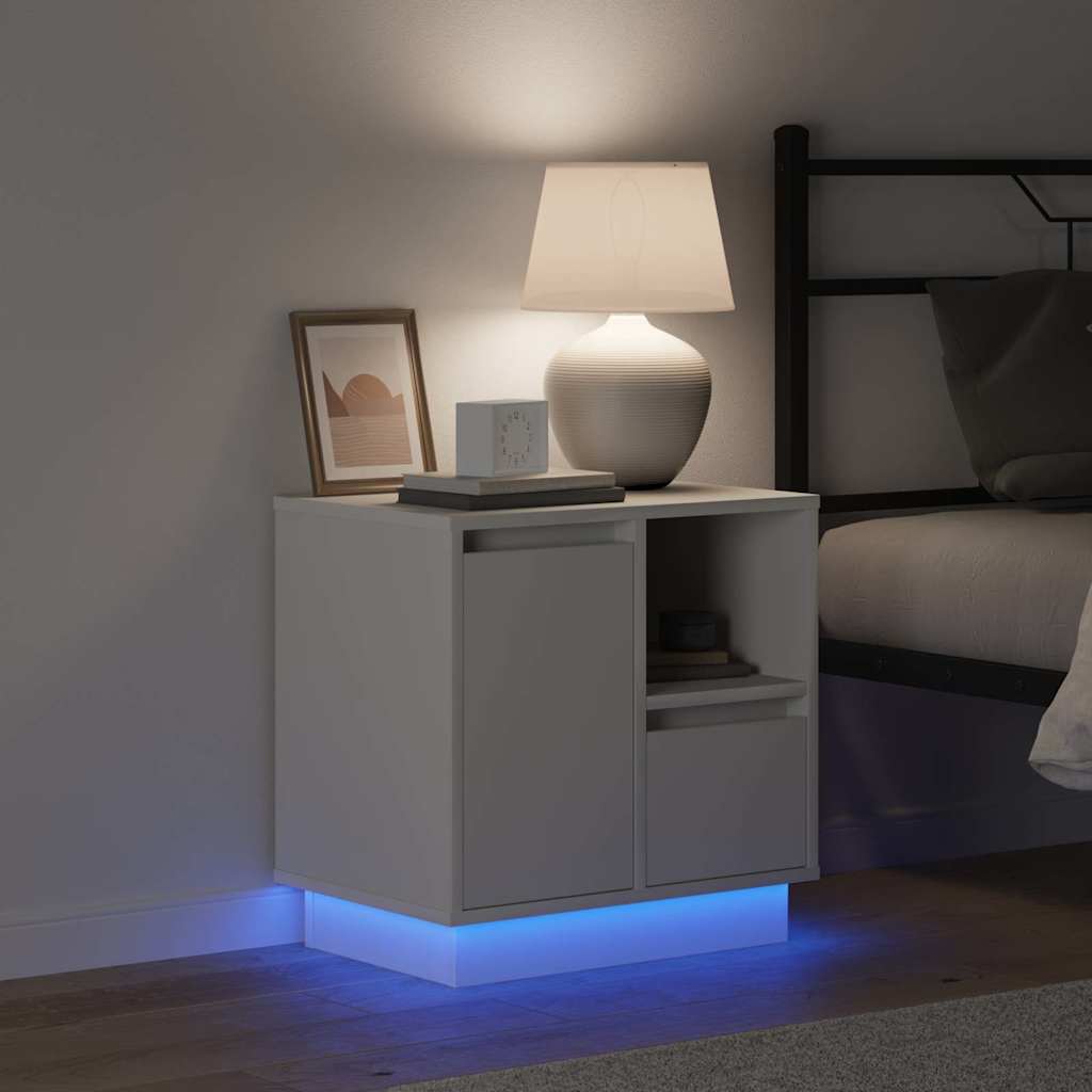 Dulap de noapte 2 pcs Alb 50 x 34,5 x 50 cm Lemn compozit