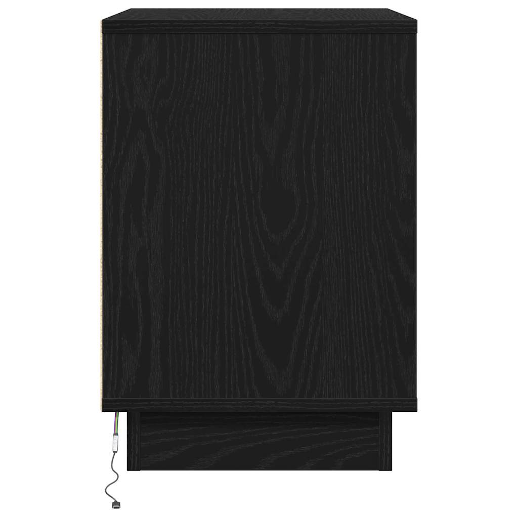 Dulap de noapte Stejar Negru 50 x 34,5 x 50 cm Lemn compozit