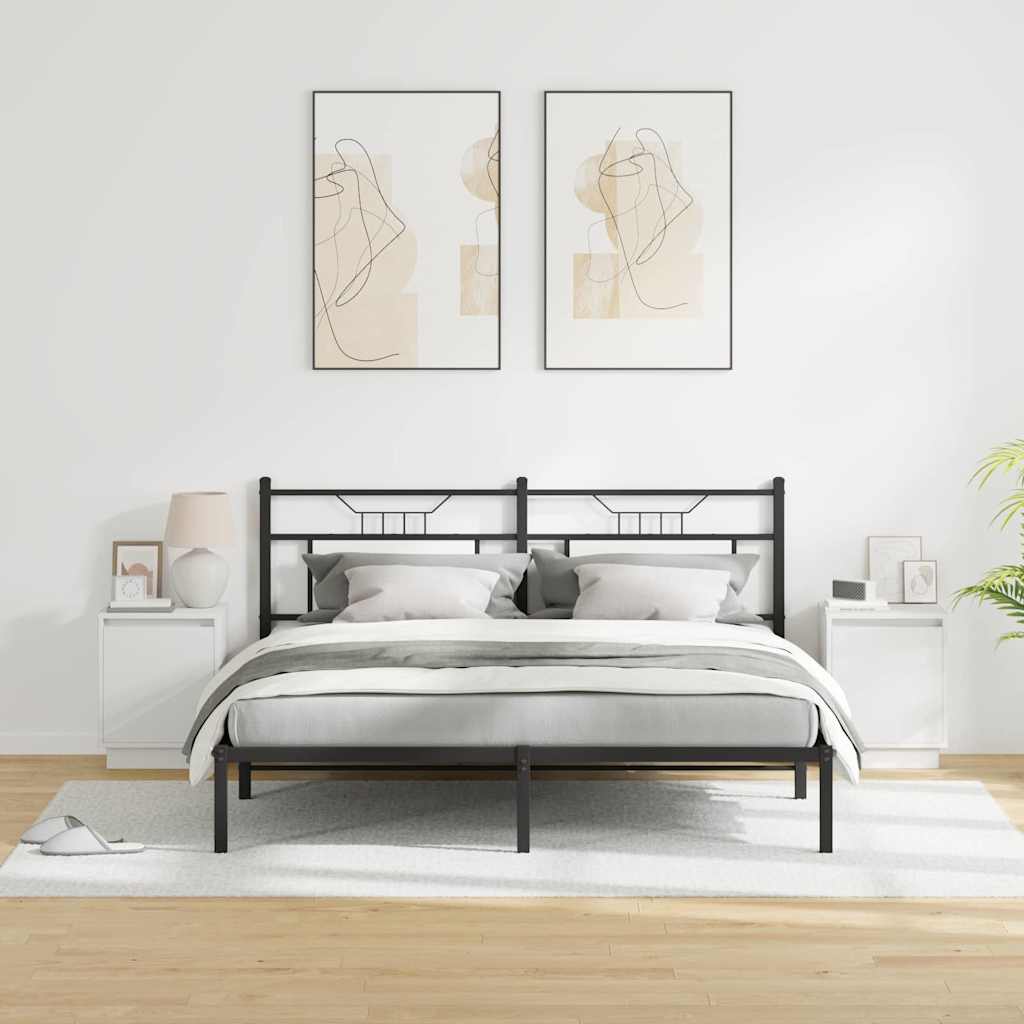 Dulap de noapte 2 pcs Alb 39 x 34,5 x 50 cm Lemn compozit