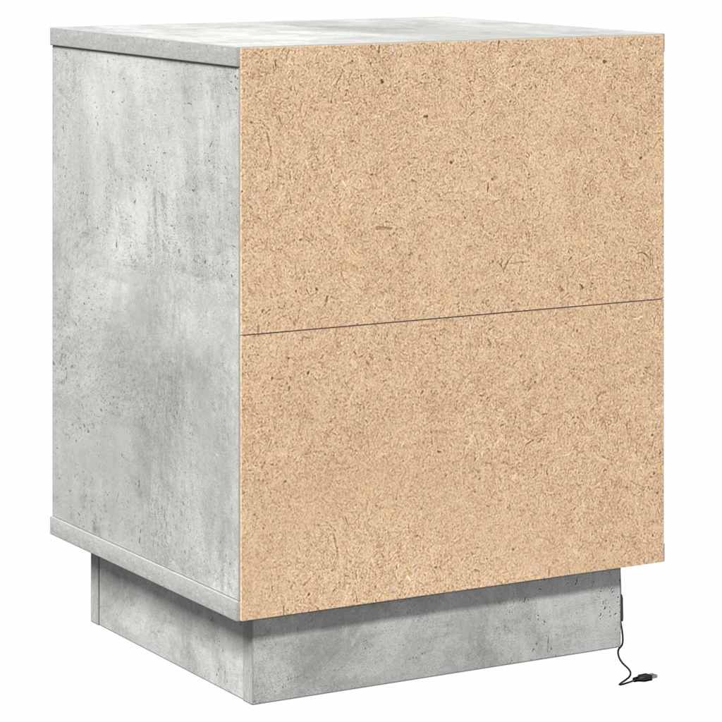 Dulap de noapte Gri din beton 39 x 34,5 x 50 cm Lemn compozit