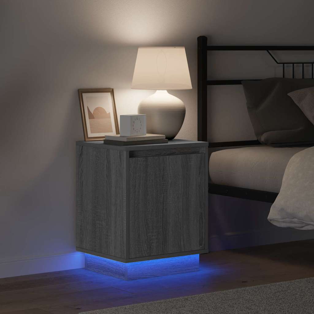 Dulap de noapte 2 pcs Gri 39 x 34,5 x 50 cm Lemn compozit