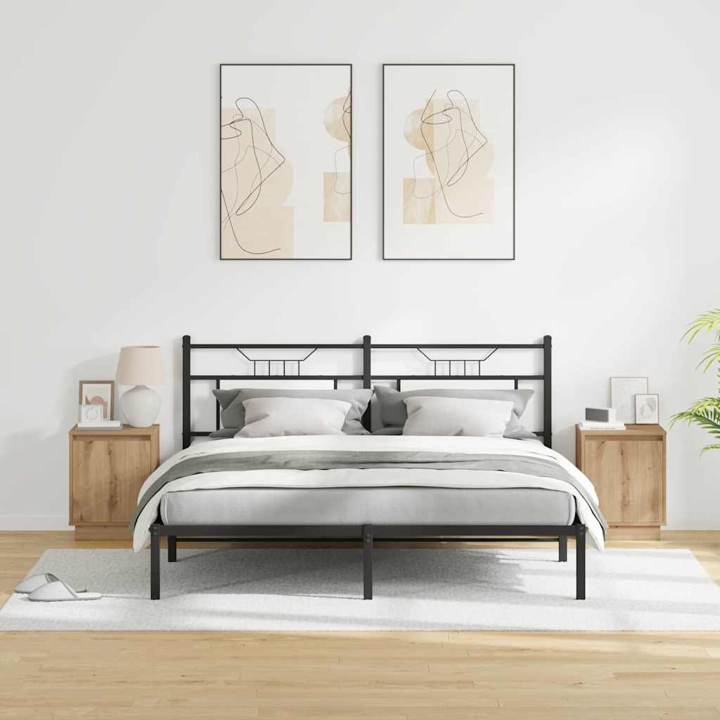 Dulap de noapte 2 pcs Stejar Artizanal 39 x 34,5 x 50 cm