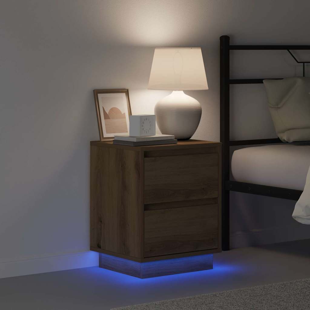 Dulap de noapte 2 pcs Stejar Artizanal 39 x 34,5 x 50 cm