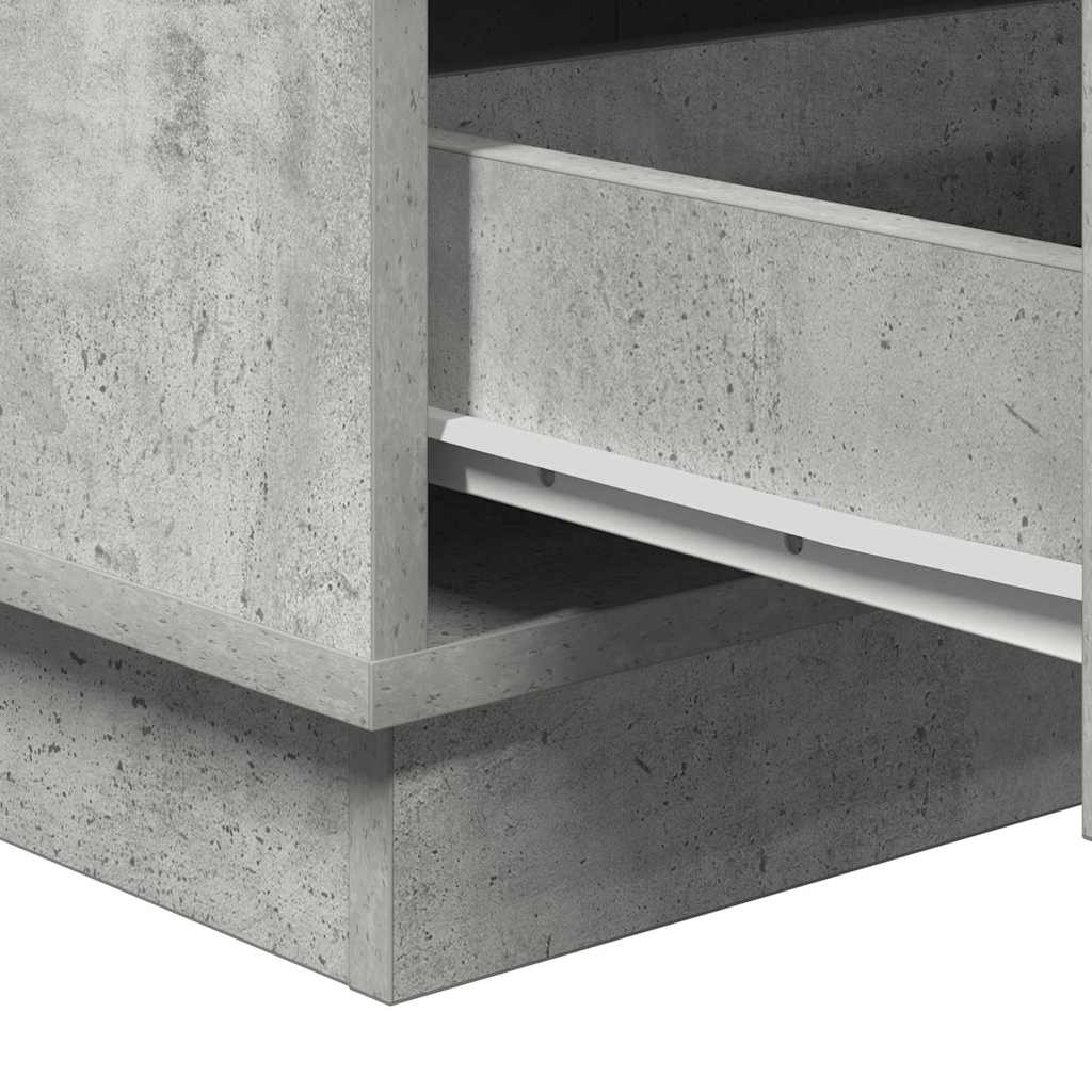 Dulap de noapte Gri din beton 39 x 34,5 x 65 cm Lemn compozit