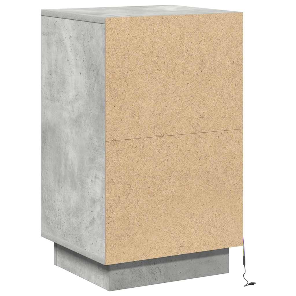 Dulap de noapte Gri din beton 39 x 34,5 x 65 cm Lemn compozit