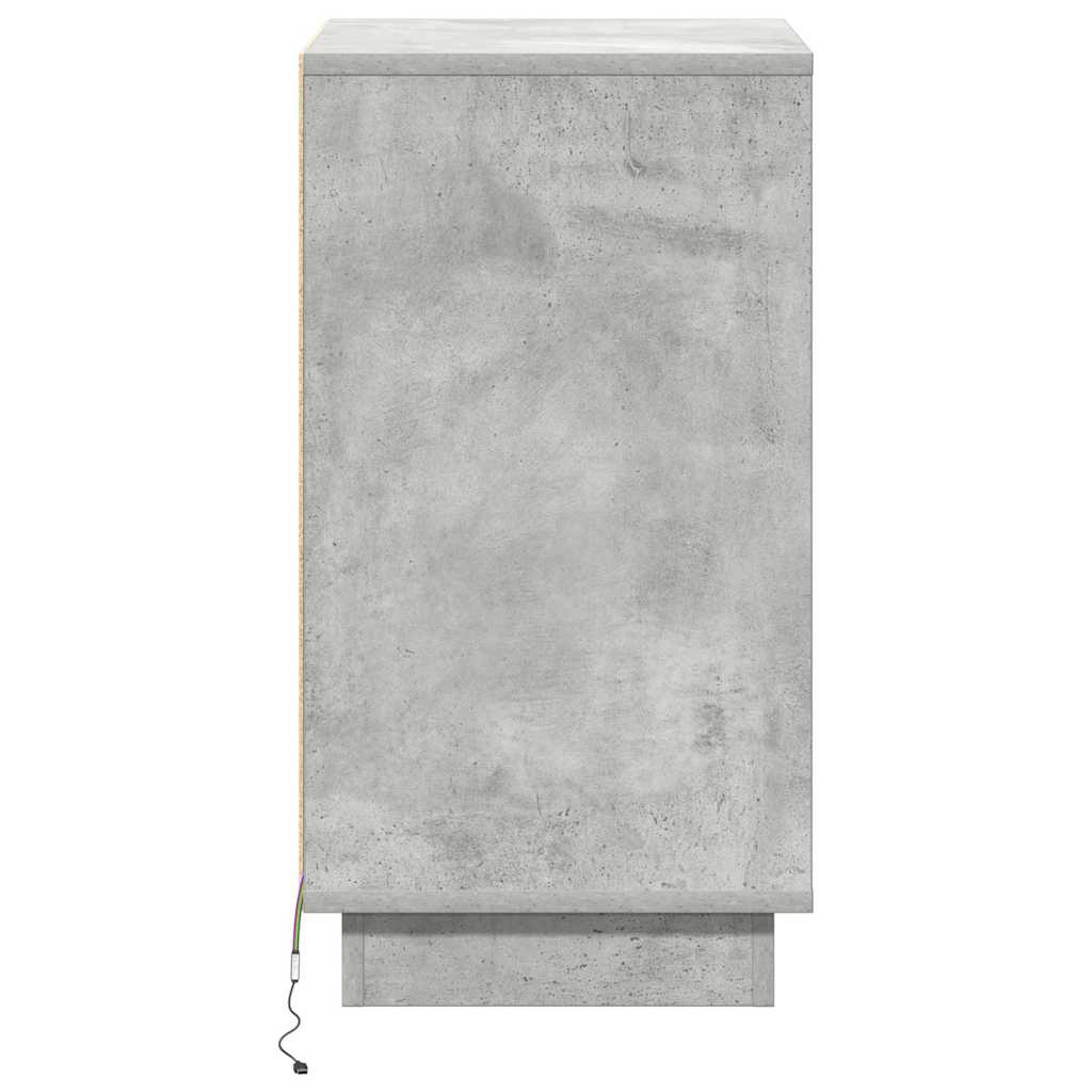 Dulap de noapte Gri din beton 39 x 34,5 x 65 cm Lemn compozit