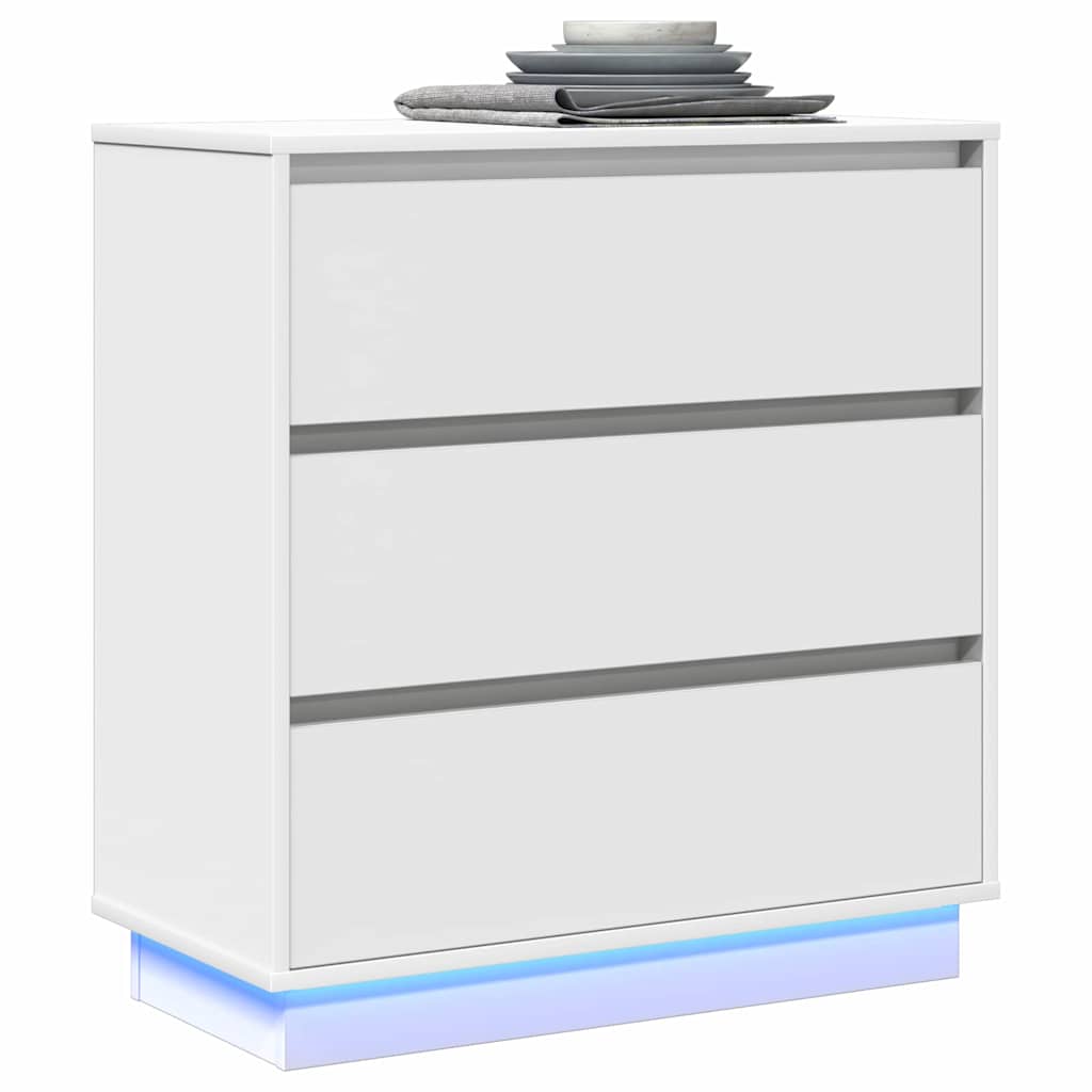 Dulap de noapte cu sertar Alb 71 x 34,5 x 75 cm Lemn compozit