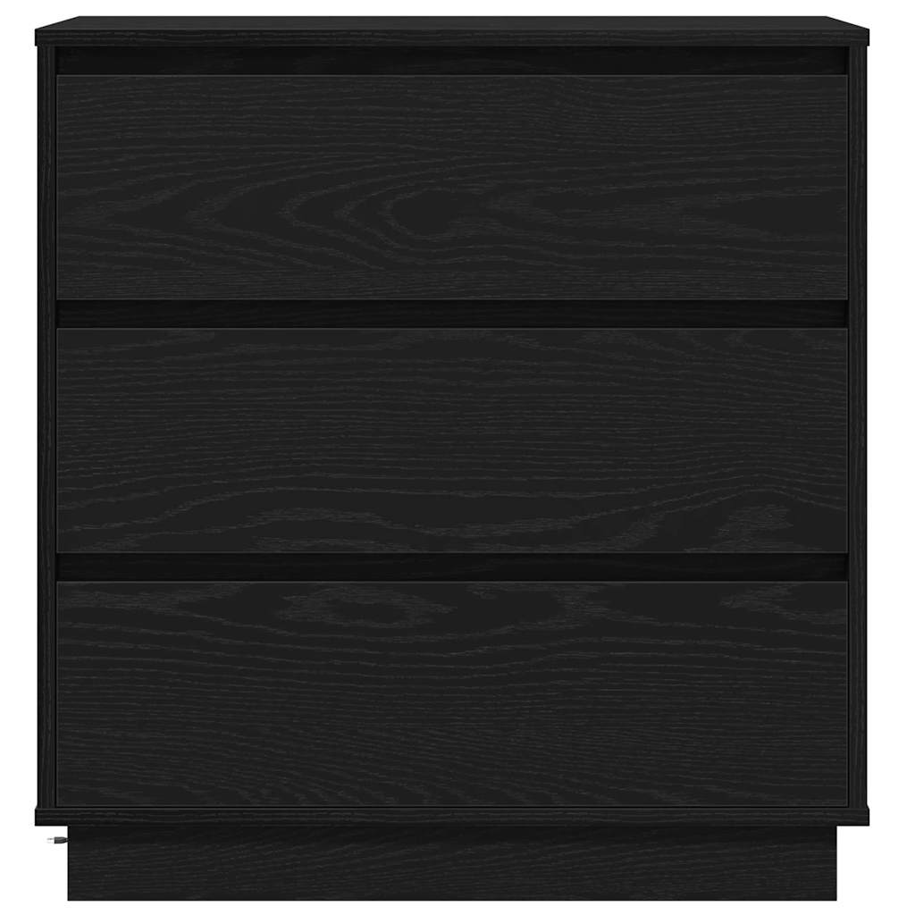 Dulap de noapte Stejar Negru 71 x 34,5 x 75 cm Lemn compozit