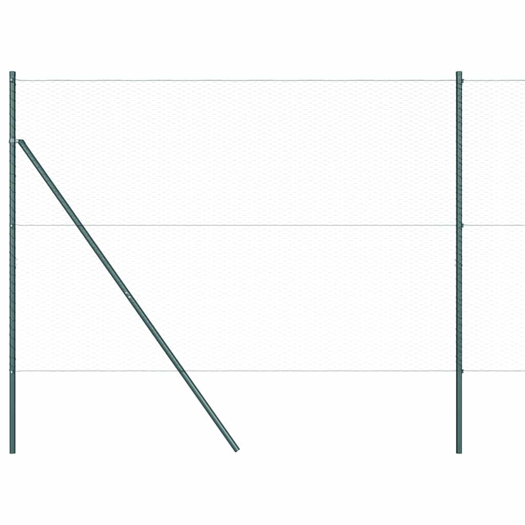 Stâlp de gard. Verde 50 x 1,5 m (plasă de 25 mm) Oțel și PVC