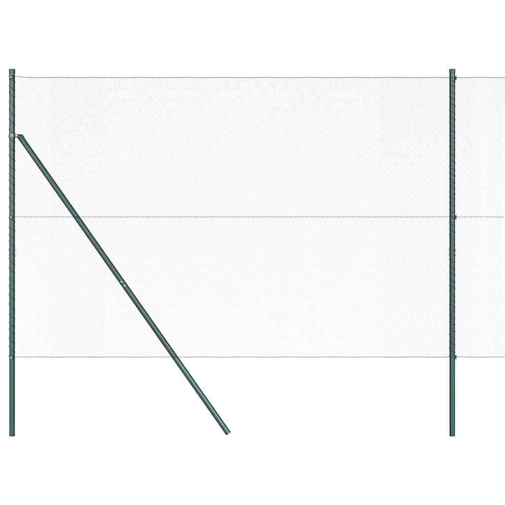 Stâlp de gard. Verde 50 x 1,6 m (plasă de 13 mm) Oțel și PVC