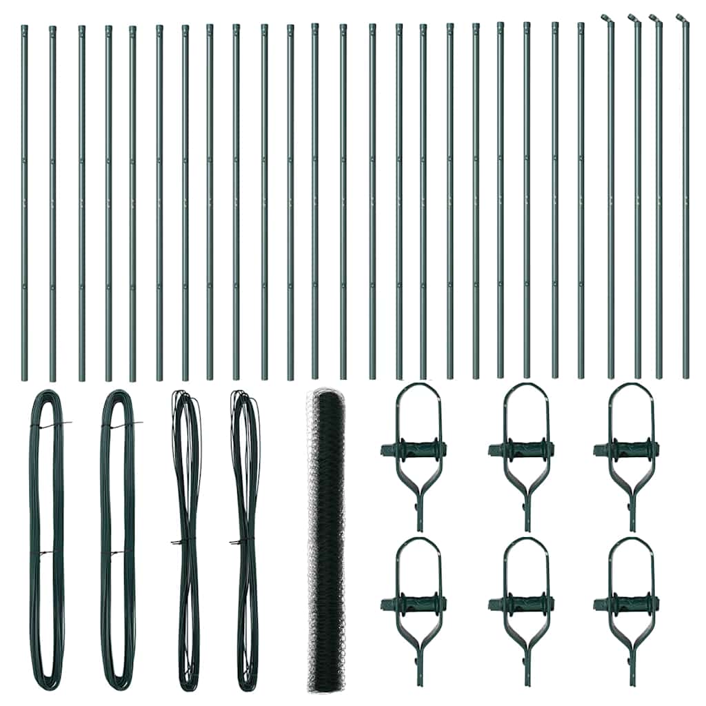 Stâlp de gard. Verde 50 x 1,6 m (plasă de 50 mm) Oțel și PVC