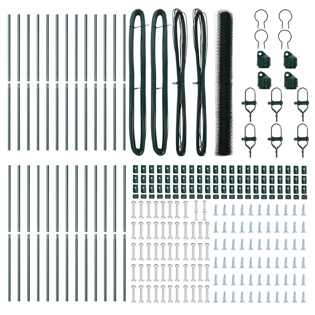 Stâlp de gard. Verde 50 x 1,6 m (plasă de 50 mm) Oțel și PVC