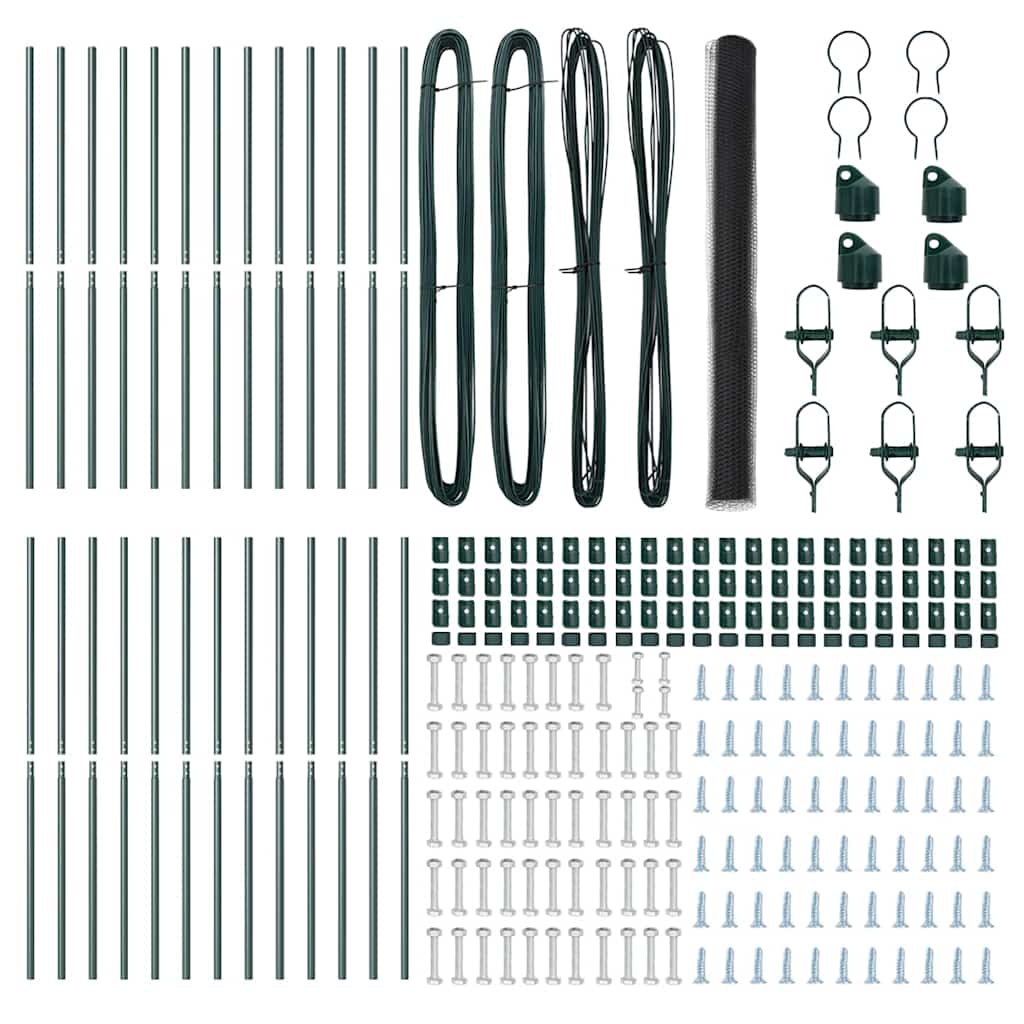 Stâlp de gard. Gri 50 x 1,6 m (plasă de 13 mm) Oțel și PVC