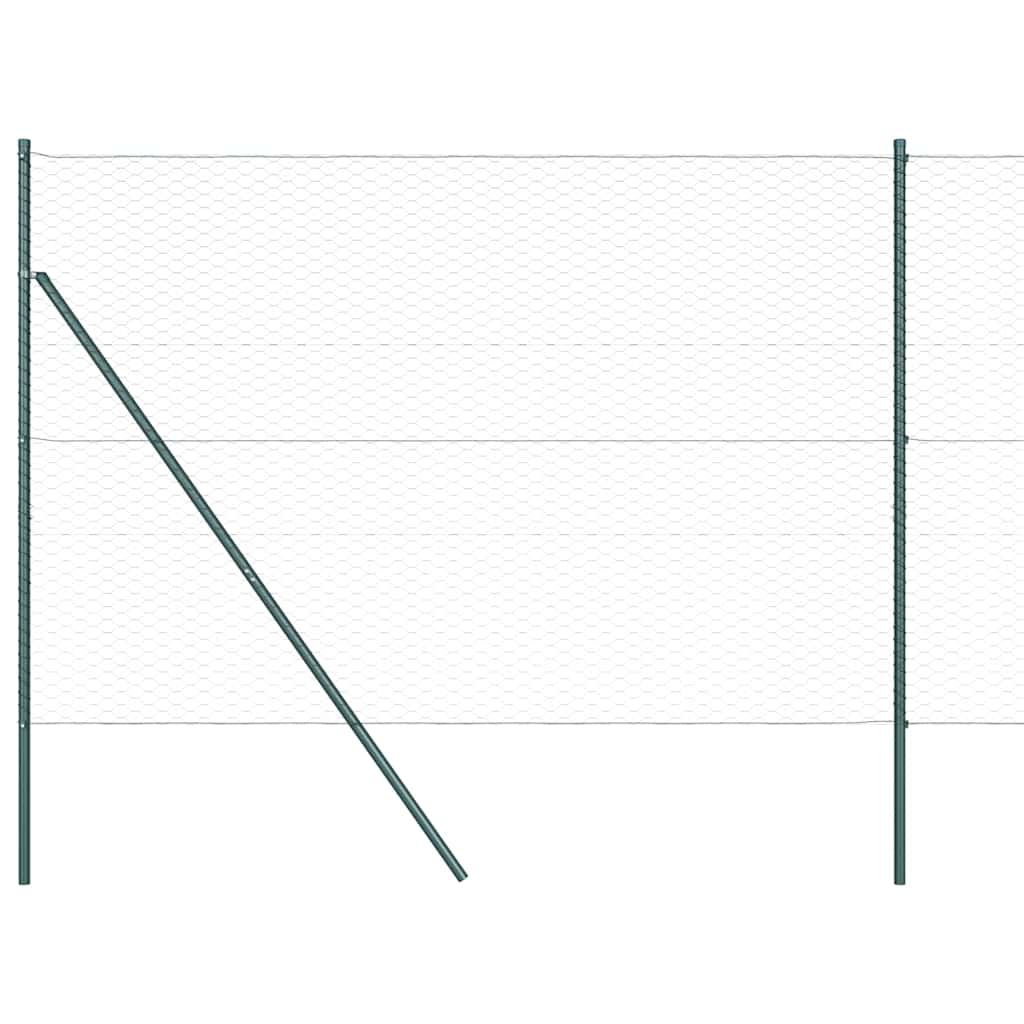 Stâlp de gard. Gri 50 x 1,6 m (plasă de 36 mm) Oțel și PVC