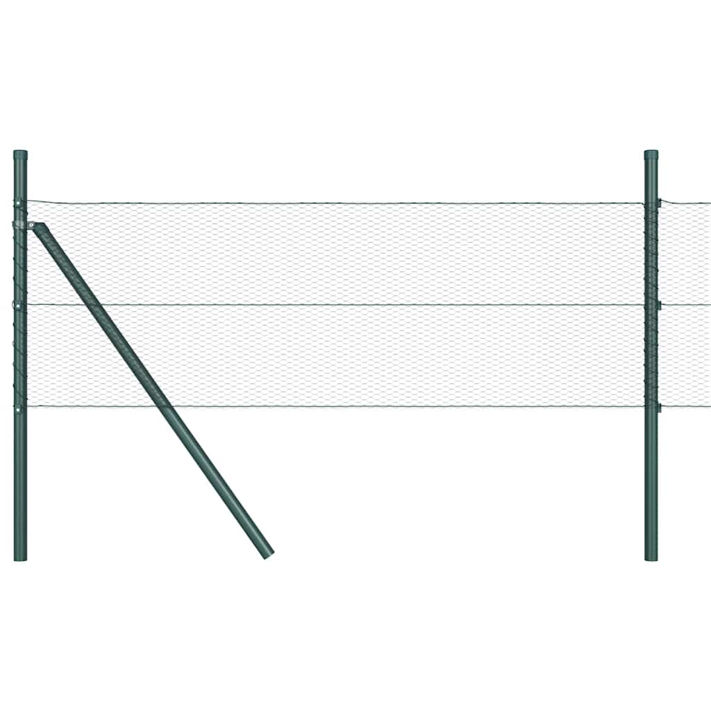 Stâlp de gard. Gri 100 x 0,6 m (plasă de 13 mm) Oțel și PVC