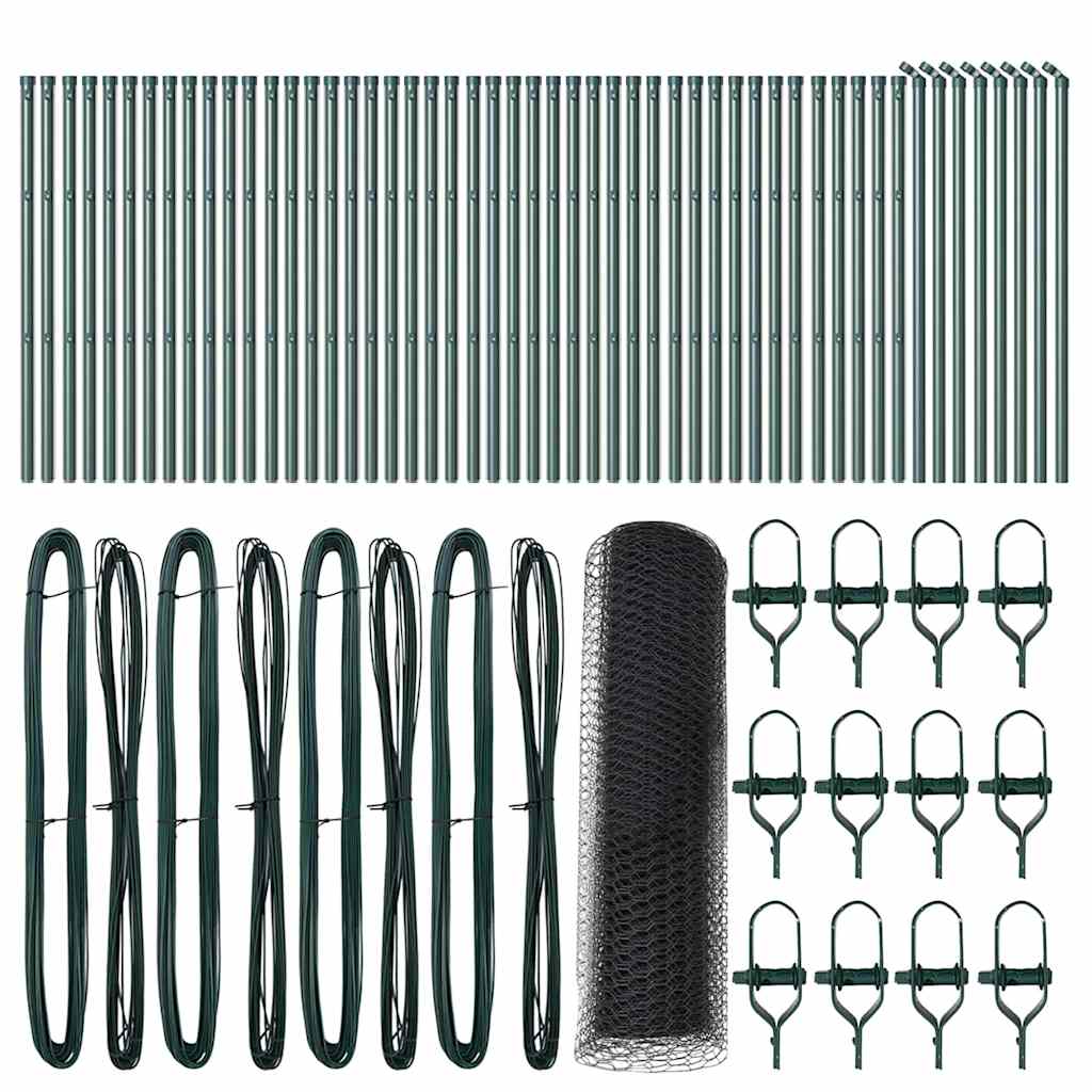 Stâlp de gard. Gri 100 x 0,6 m (plasă de 13 mm) Oțel și PVC