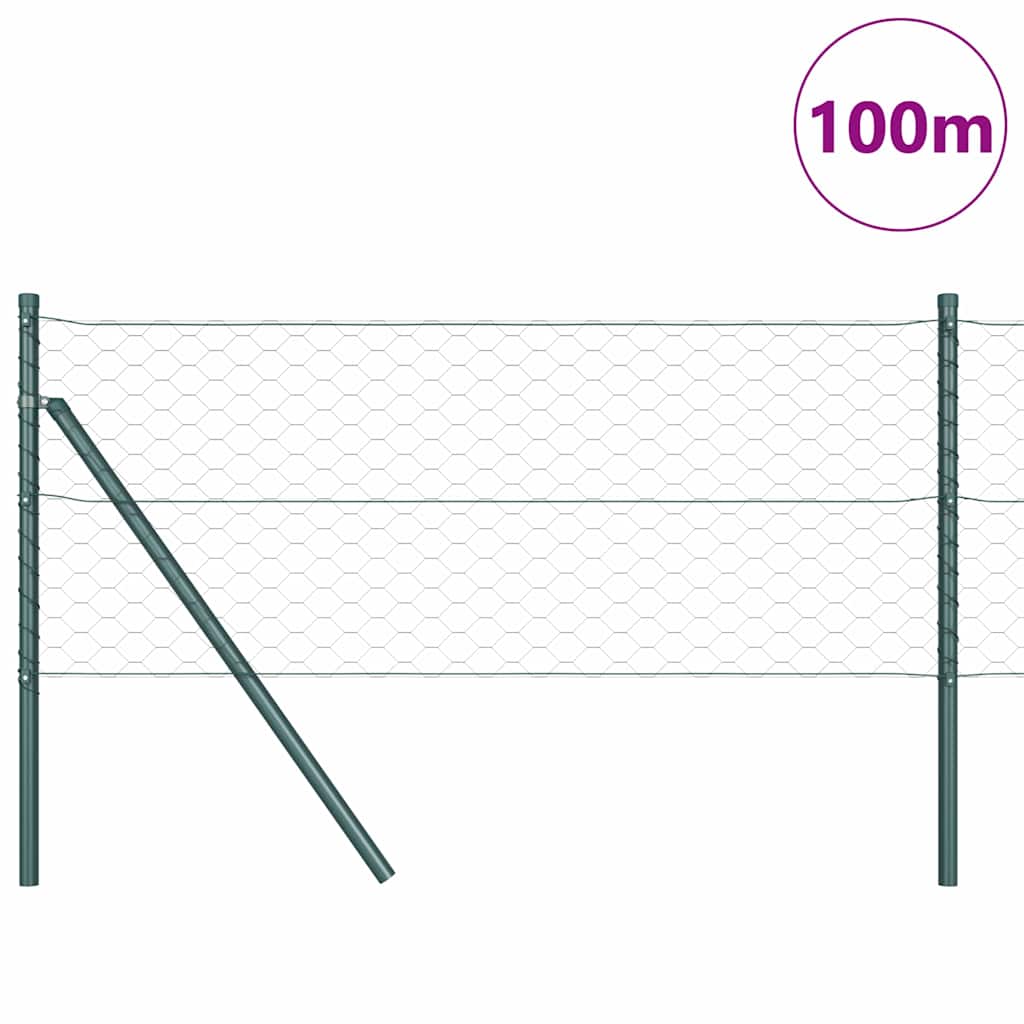 Stâlp de gard. Gri 100 x 0,6 m (plasă de 50 mm) Oțel și PVC