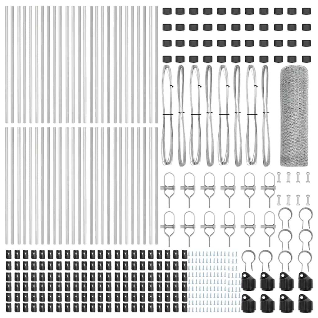 Stâlp de gard. Argintiu 100 x 0,4 m (plasă de 13 mm) Oțel