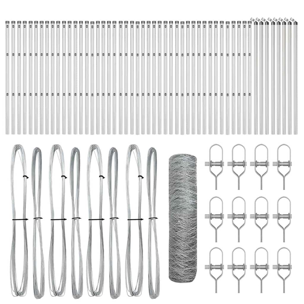 Stâlp de gard. Argintiu 100 x 0,8 m (plasă de 36 mm) Oțel