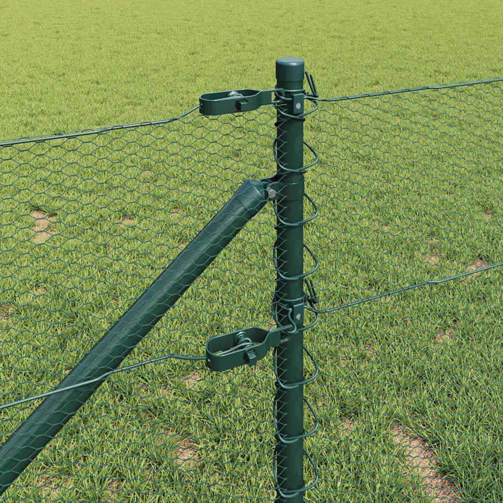 Stâlp de gard. Verde 50 x 0,8 m (plasă de 13 mm) Oțel și PVC