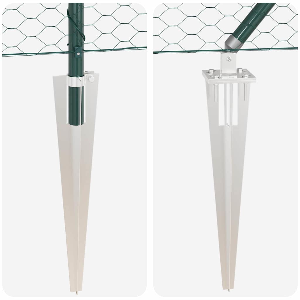 Stâlp de gard. Verde 50 x 0,8 m (plasă de 25 mm) Oțel și PVC