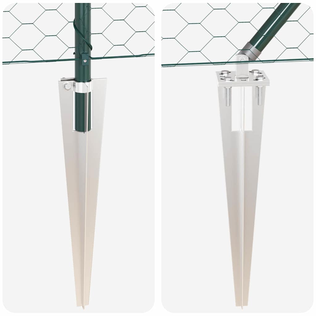 Stâlp de gard. Verde 50 x 0,8 m (plasă de 50 mm) Oțel și PVC