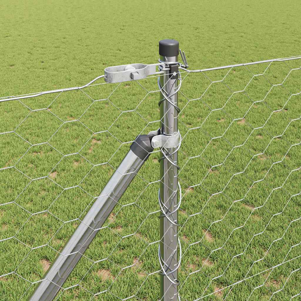 Stâlp de gard. Argintiu 50 x 1,4 m (plasă de 50 mm) Oțel