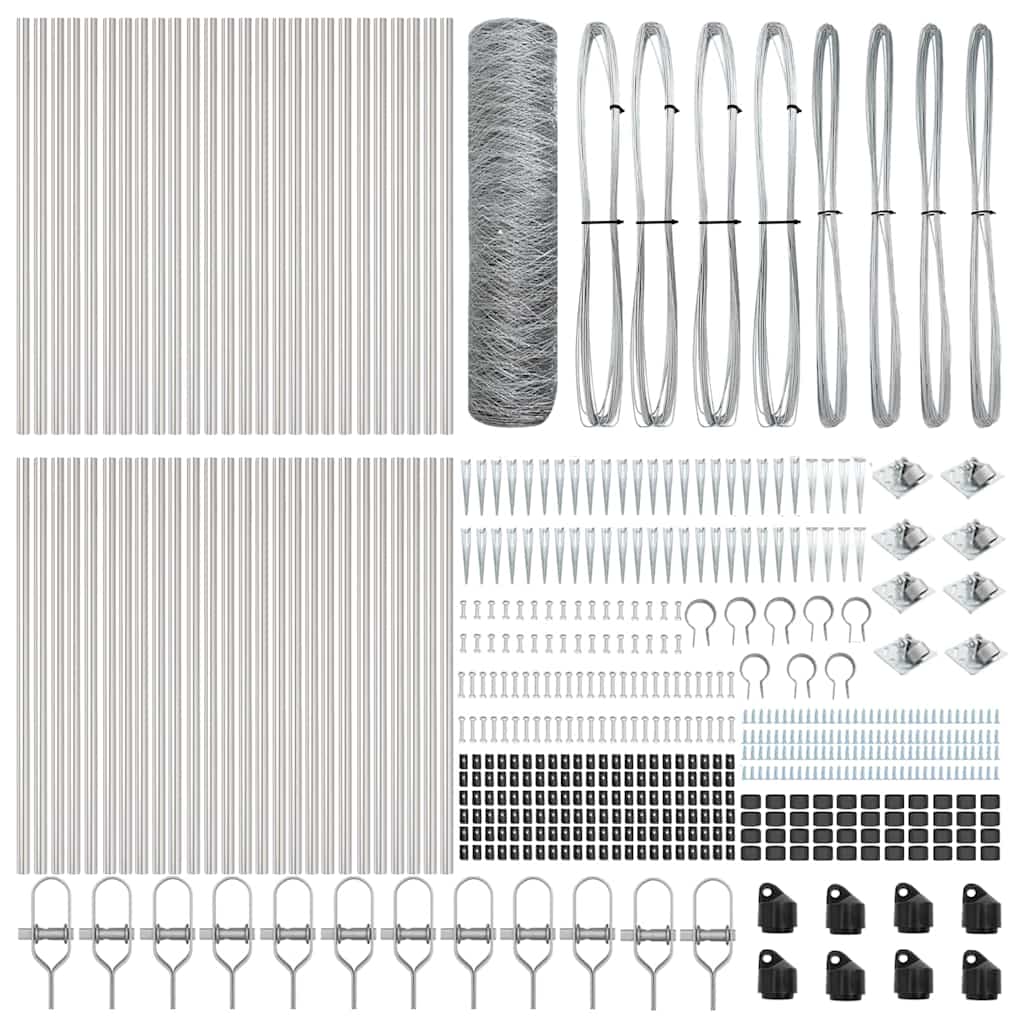 Stâlp de gard. Argintiu 100 x 0,6 m (plasă de 36 mm) Oțel