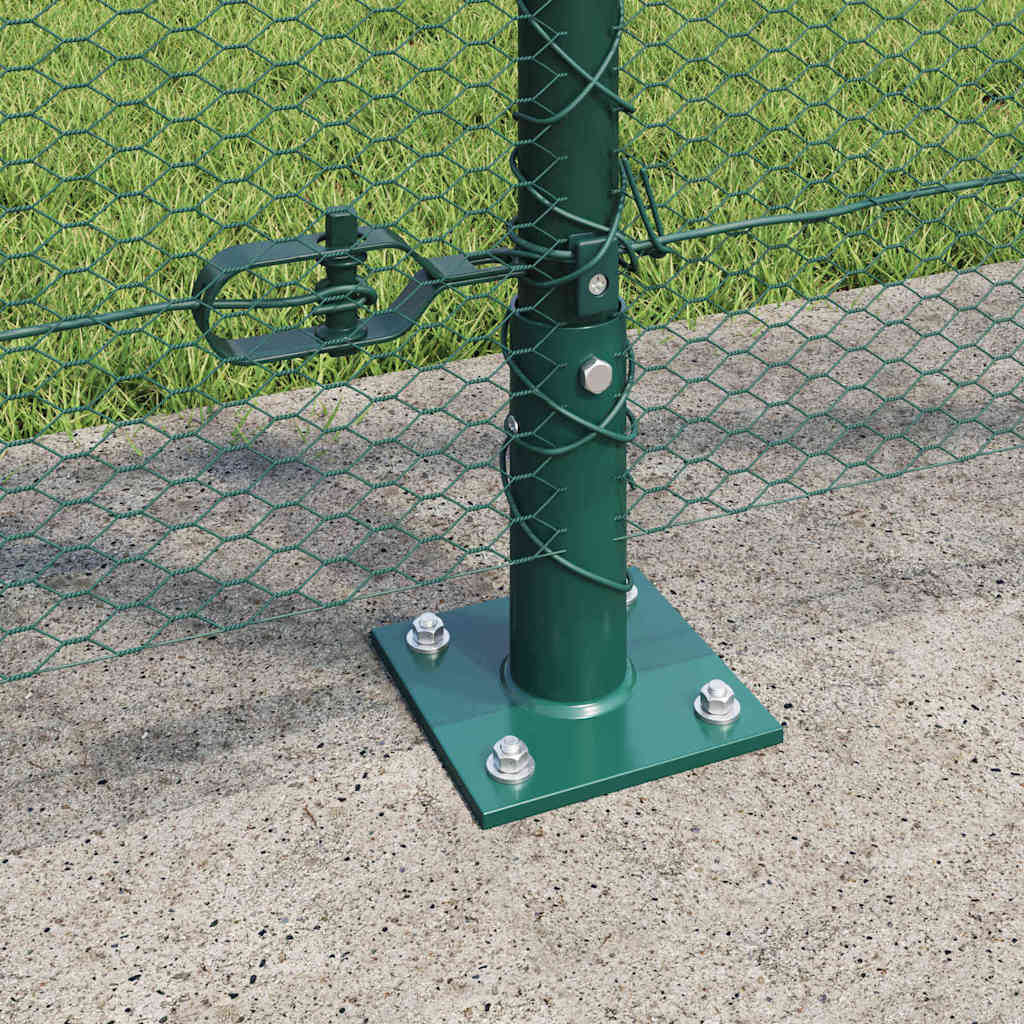 Stâlp de gard. Verde 50 x 1,2 m (plasă de 13 mm) Oțel și PVC