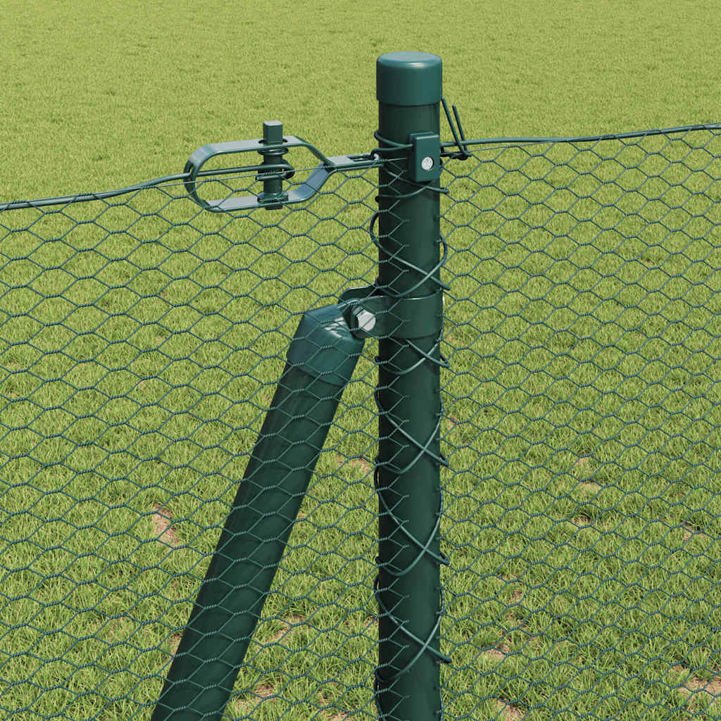 Stâlp de gard. Verde 50 x 1,2 m (plasă de 13 mm) Oțel și PVC