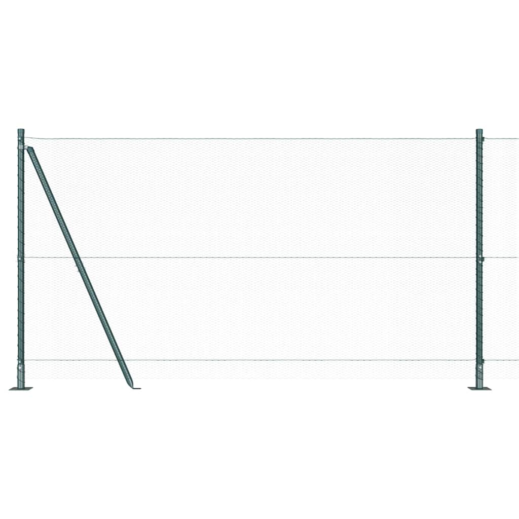 Stâlp de gard. Verde 50 x 1,2 m (plasă de 13 mm) Oțel și PVC