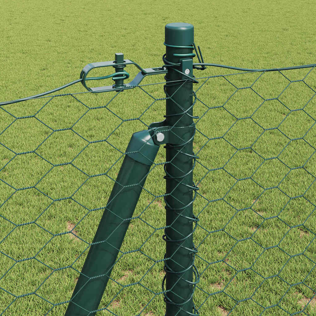 Stâlp de gard. Verde 50 x 1,2 m (plasă de 36 mm) Oțel și PVC