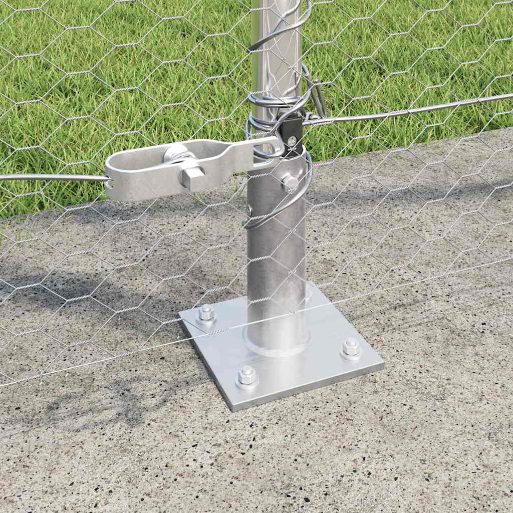 Stâlp de gard. Argintiu 50 x 1,5 m (plasă de 25 mm) Oțel