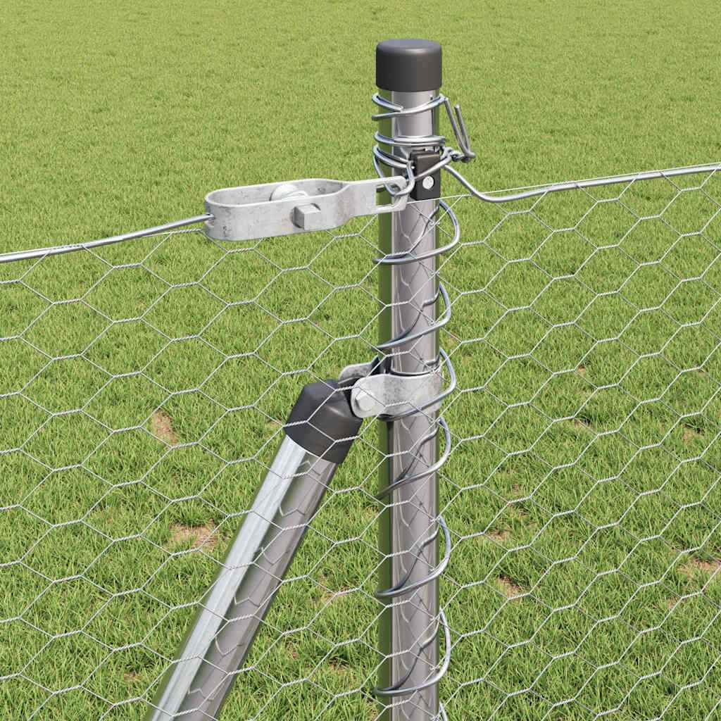 Stâlp de gard. Argintiu 100 x 0,8 m (plasă de 25 mm) Oțel