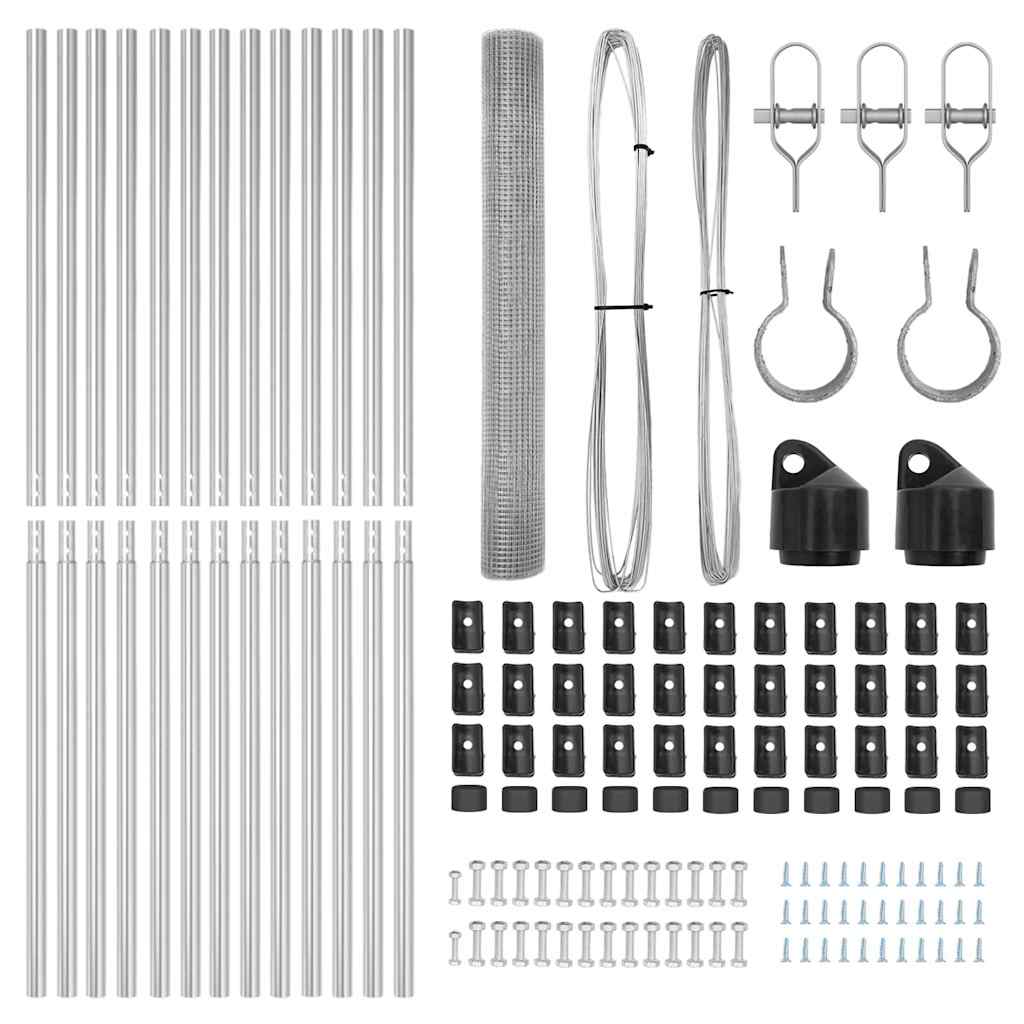 Stâlp de gard. Argintiu