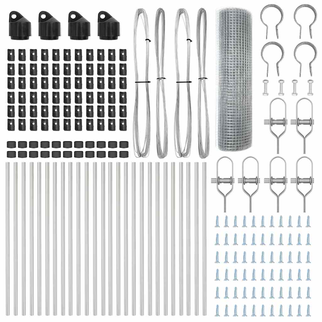 Stâlp de gard. Argintiu