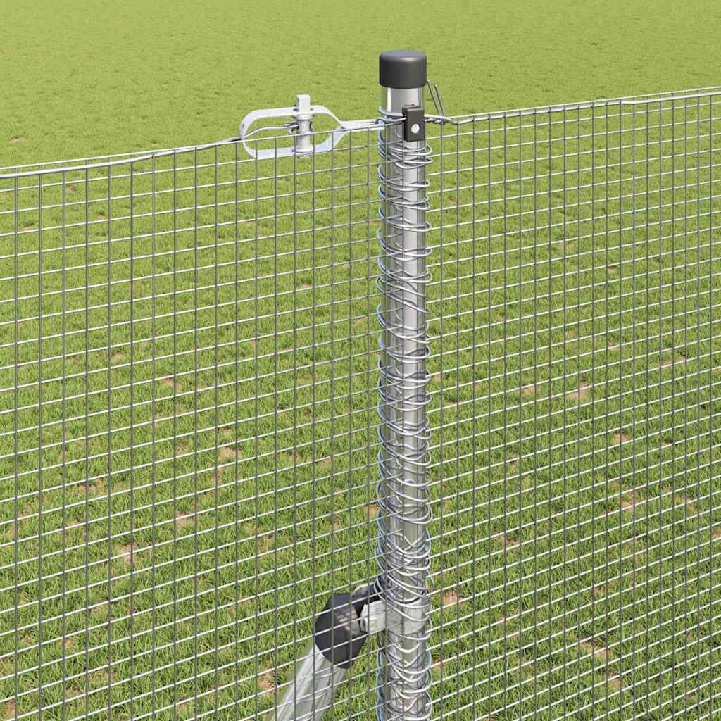 Stâlp de gard. Argintiu 50 x 1,5 m ( plasă 12 x 12 mm) Oțel