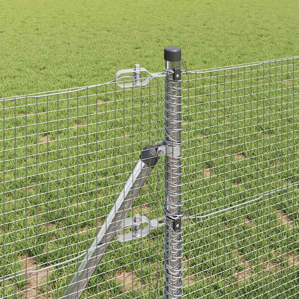 Stâlp de gard. Argintiu 100 x 0,6 m (plasă de 16 x 16 mm) Oțel