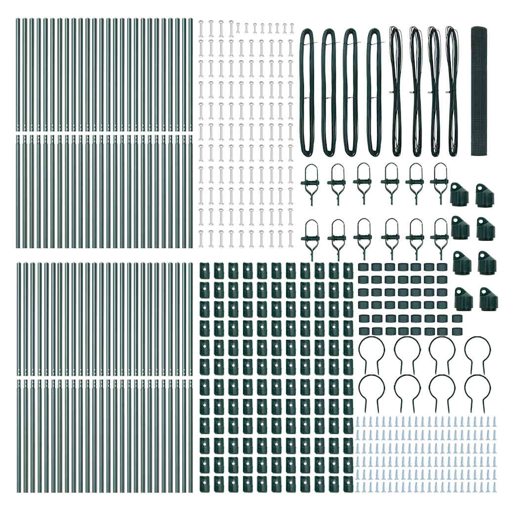 Stâlp de gard. Verde 100 x 1 m (plasare de 12 x 12 mm)