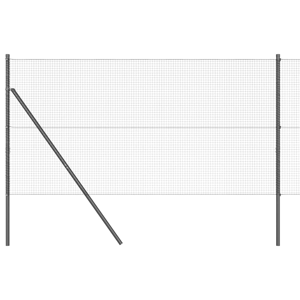 Stâlp de gard. Gri 10 x 1,4 m (plasă 19 x 19 mm) Oțel și PVC