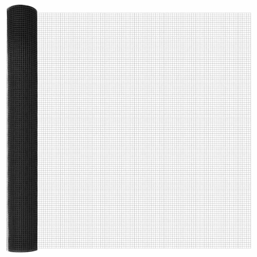 Stâlp de gard. Gri 25 x 1,4 m (împăturire 16 x 16 mm)