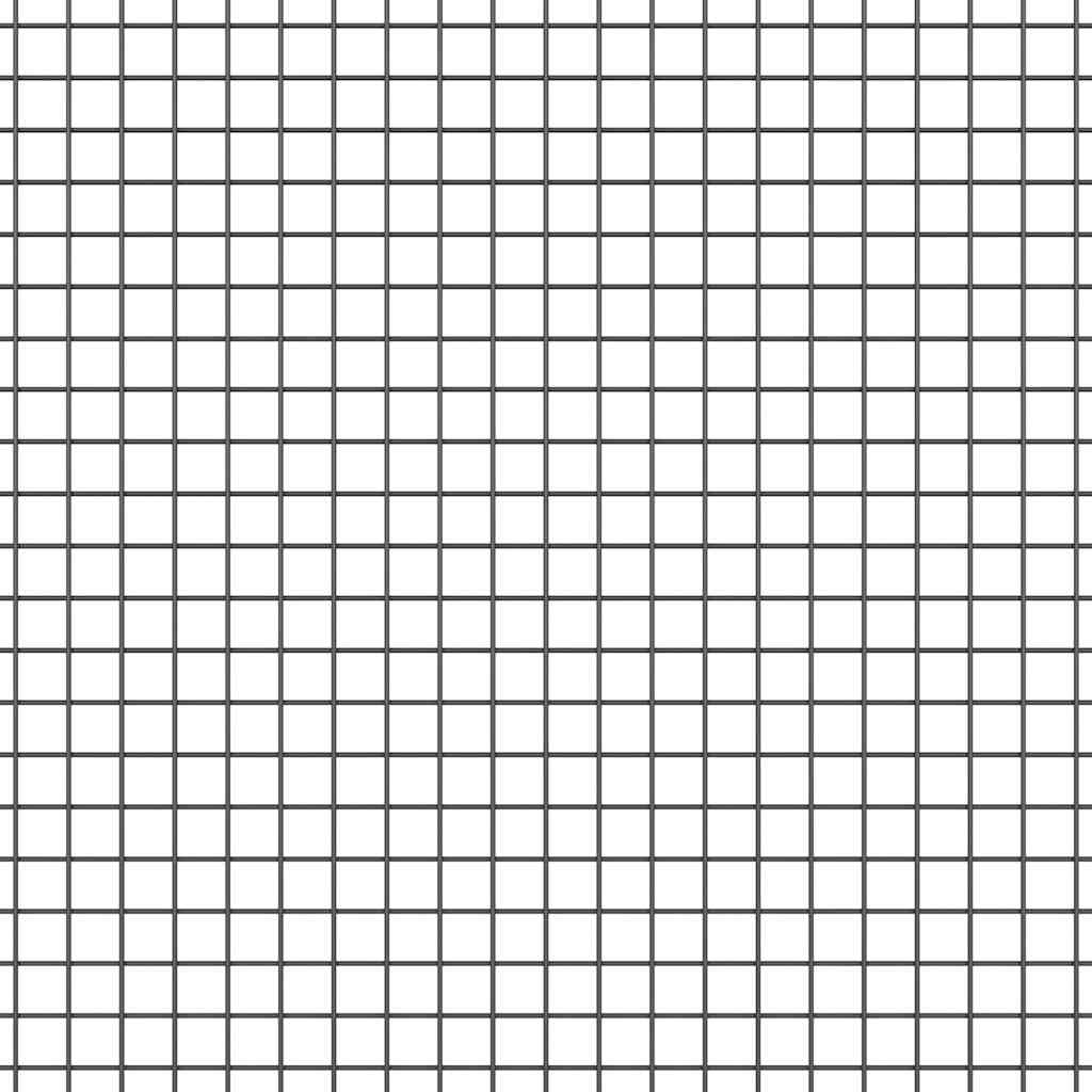 Stâlp de gard. Gri 50 x 0,4 m (plasă 12 x 12 mm) Oțel și PVC