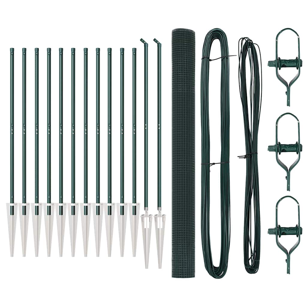 Stâlp de gard. Verde 25 x 1,5 m (plasă de 25 x 25 mm) Oțel